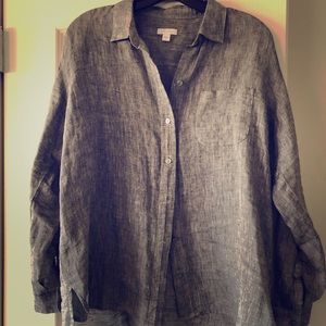 Gorgeous 100% linen J. Jill button down shirt